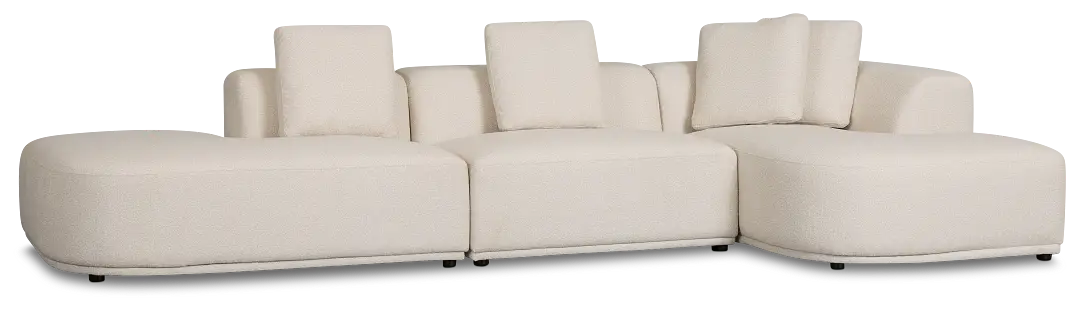 Catalina Beige Fabric Small Right Chaise Sectional Catalina Beige Fabric Small Right Chaise Sectional