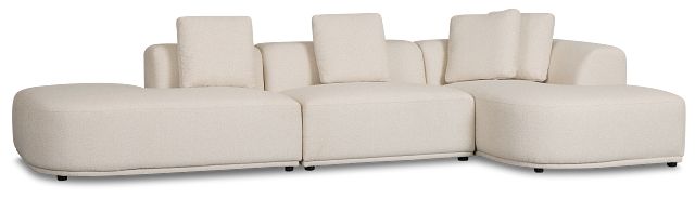 Catalina Beige Fabric Small Right Chaise Sectional