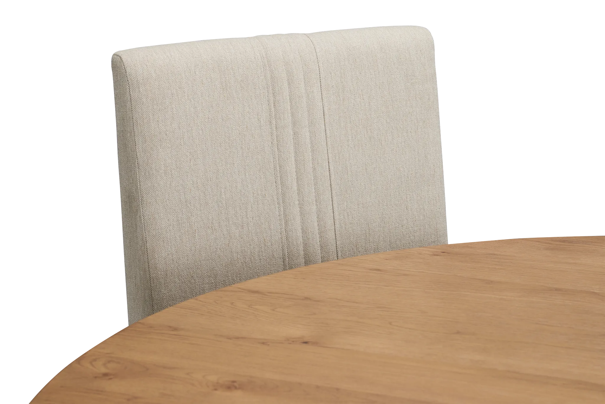 Tahoe Light Tone Round Table & 4 Upholstered Chairs