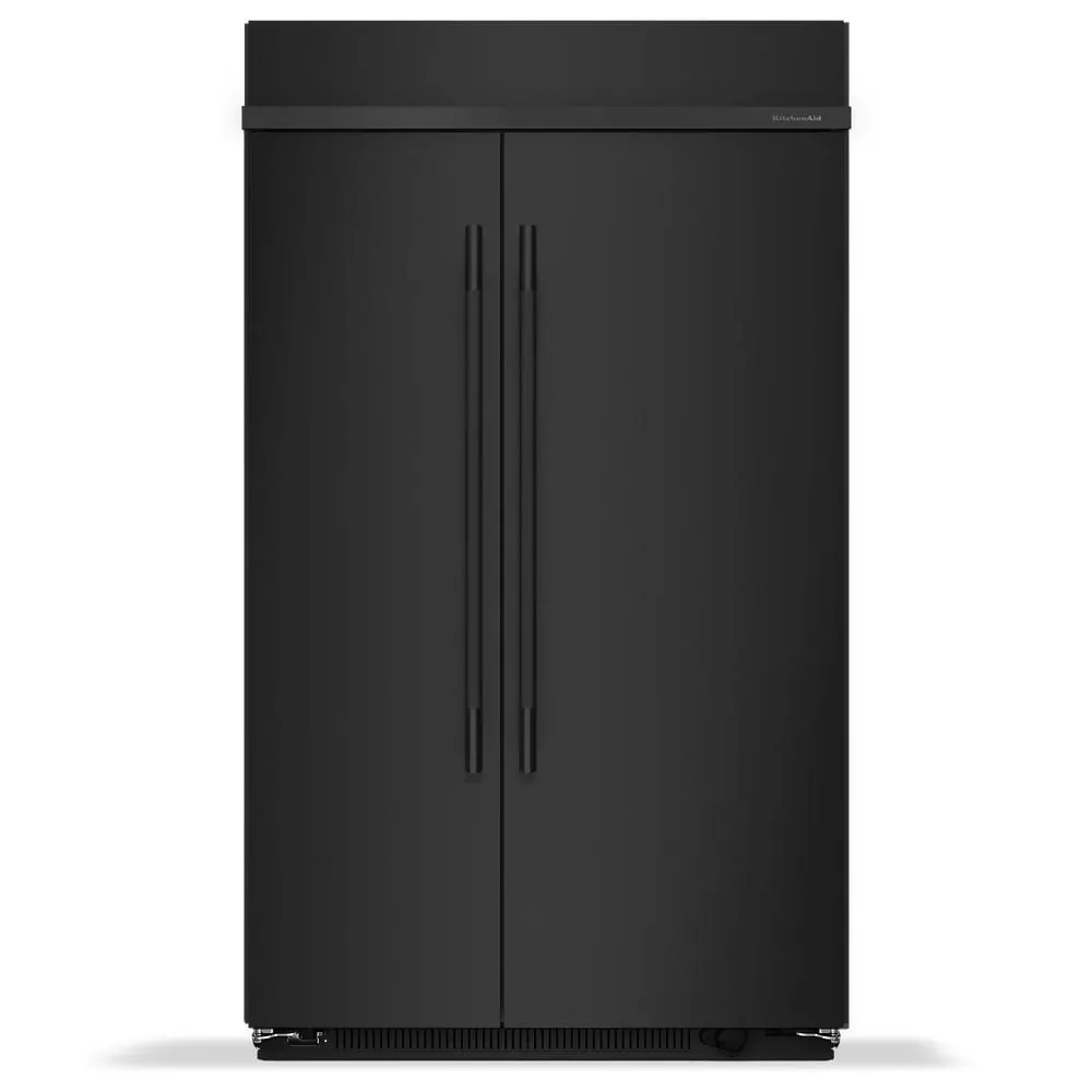 Kitchenaid 748 Series Black 48" Built In Side By Side Refrigerator
