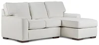 Austin White Fabric Right Chaise Sectional