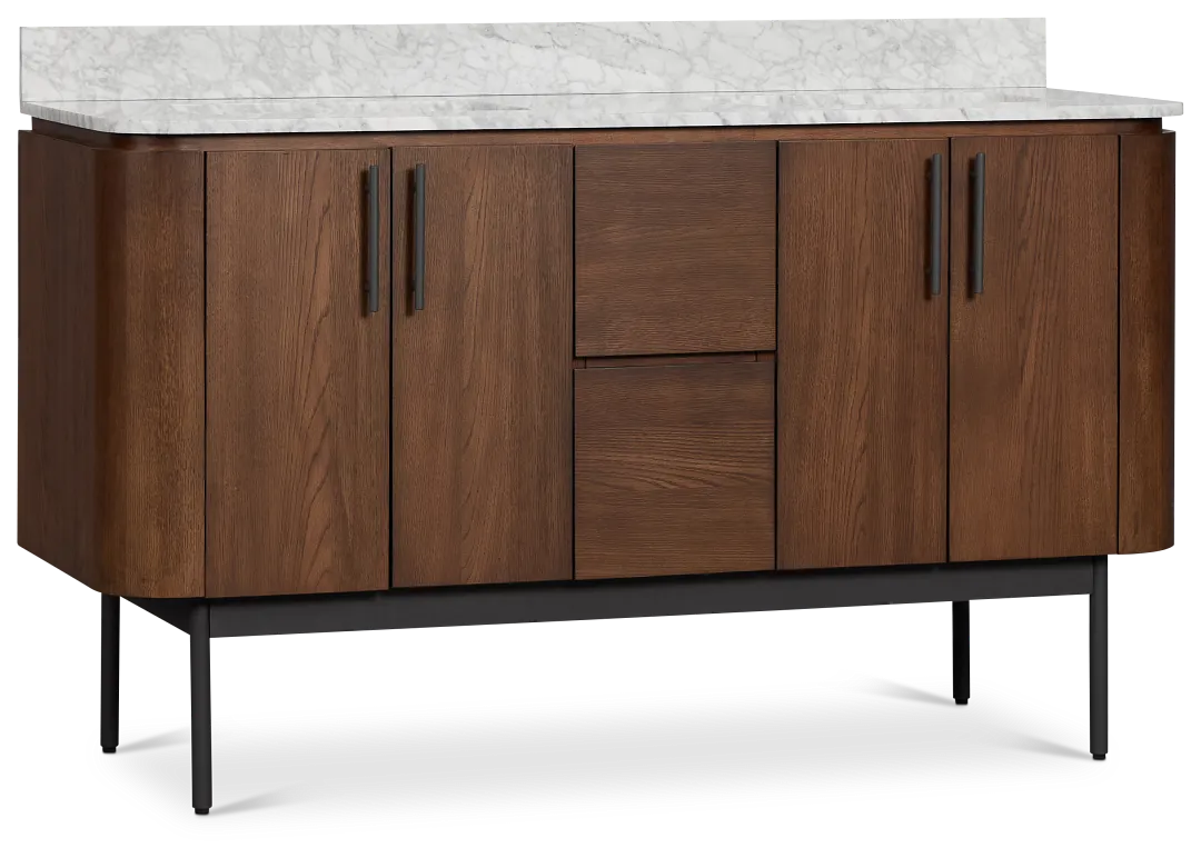 Nomad Mid Tone 60" Double Bathroom Vanity