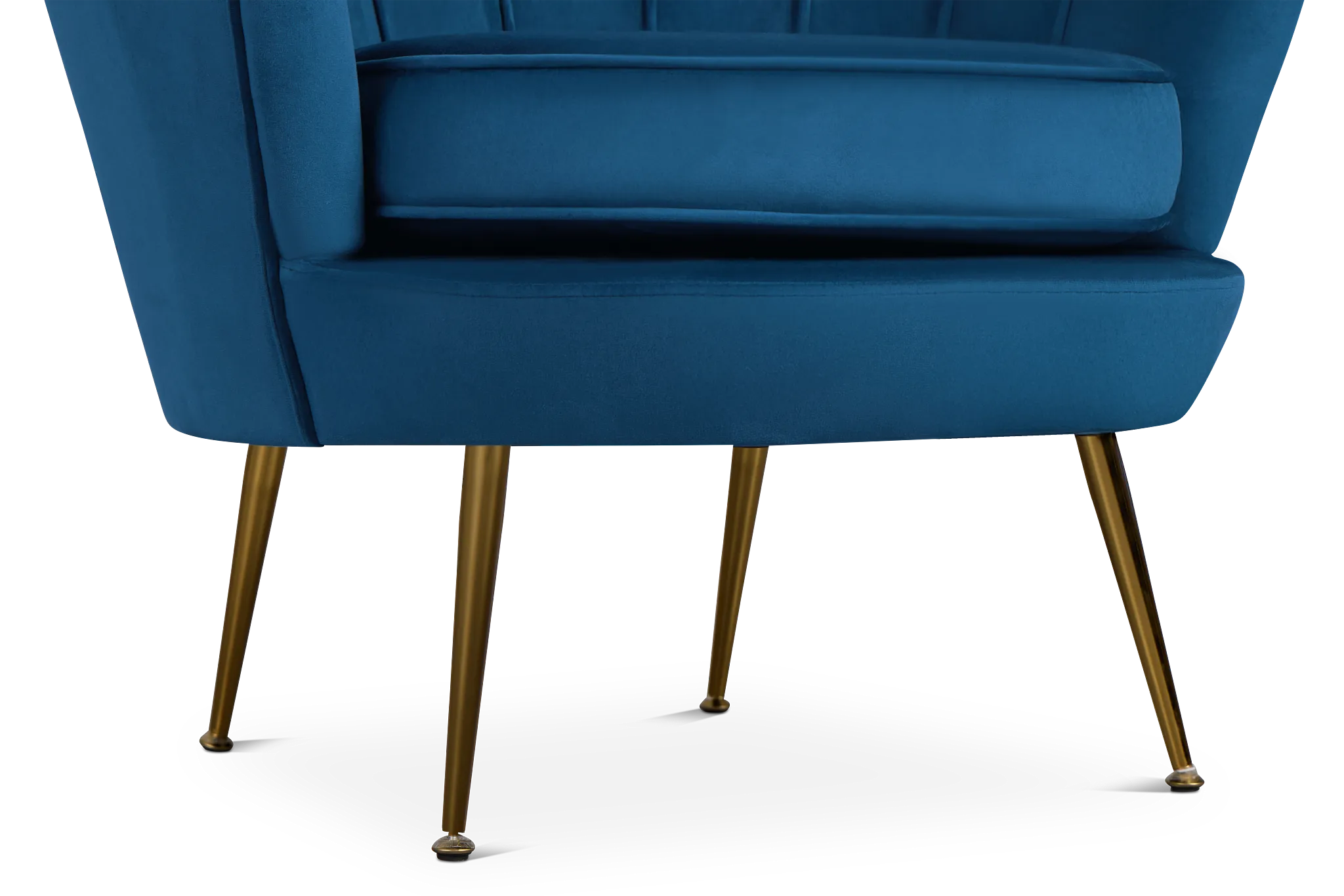 Lily Dark Blue Velvet Accent Chair