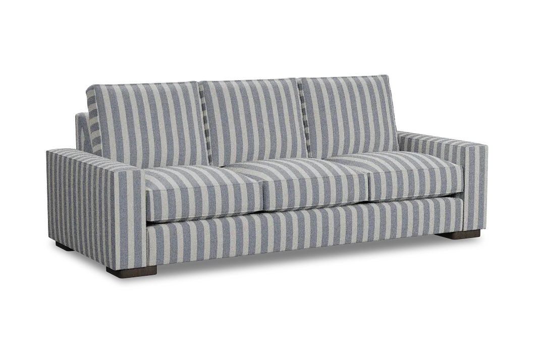 Edgewater Sea Lane Dark Blue 96" Sofa W/ 3 Cushions