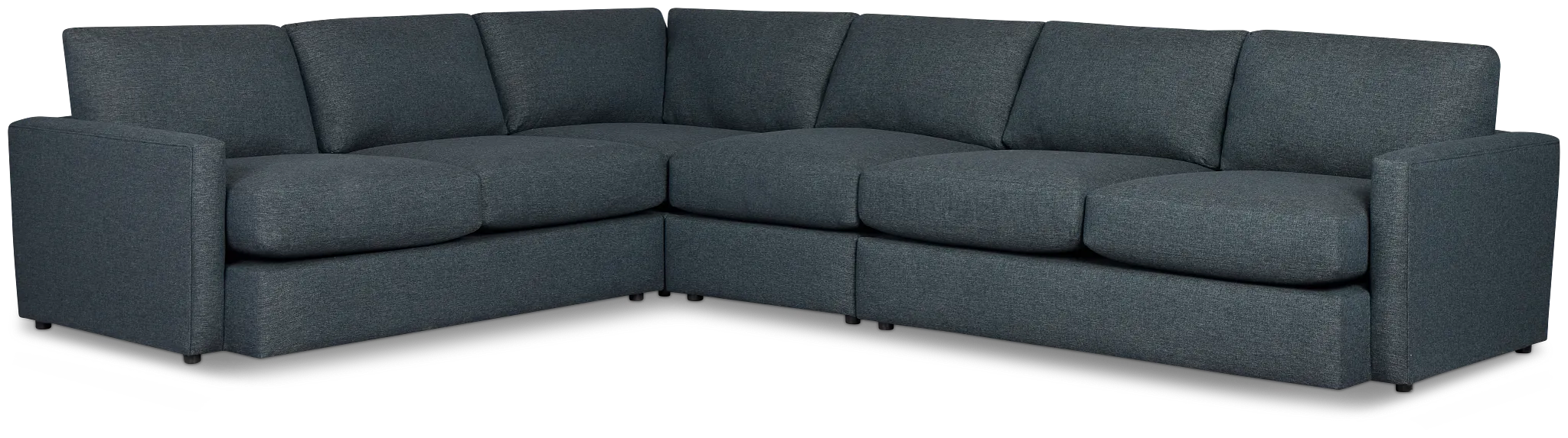 Noah Dark Blue Fabric Medium Two-arm Sectional