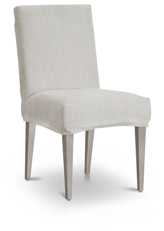 Jett Gray Slipcover Side Chair (2)