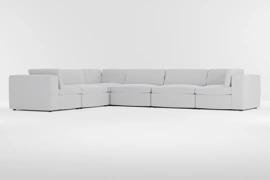 Destin Delray Light Gray Fabric 6-piece Modular Sectional Destin Delray Light Gray Fabric 6-piece Modular Sectional