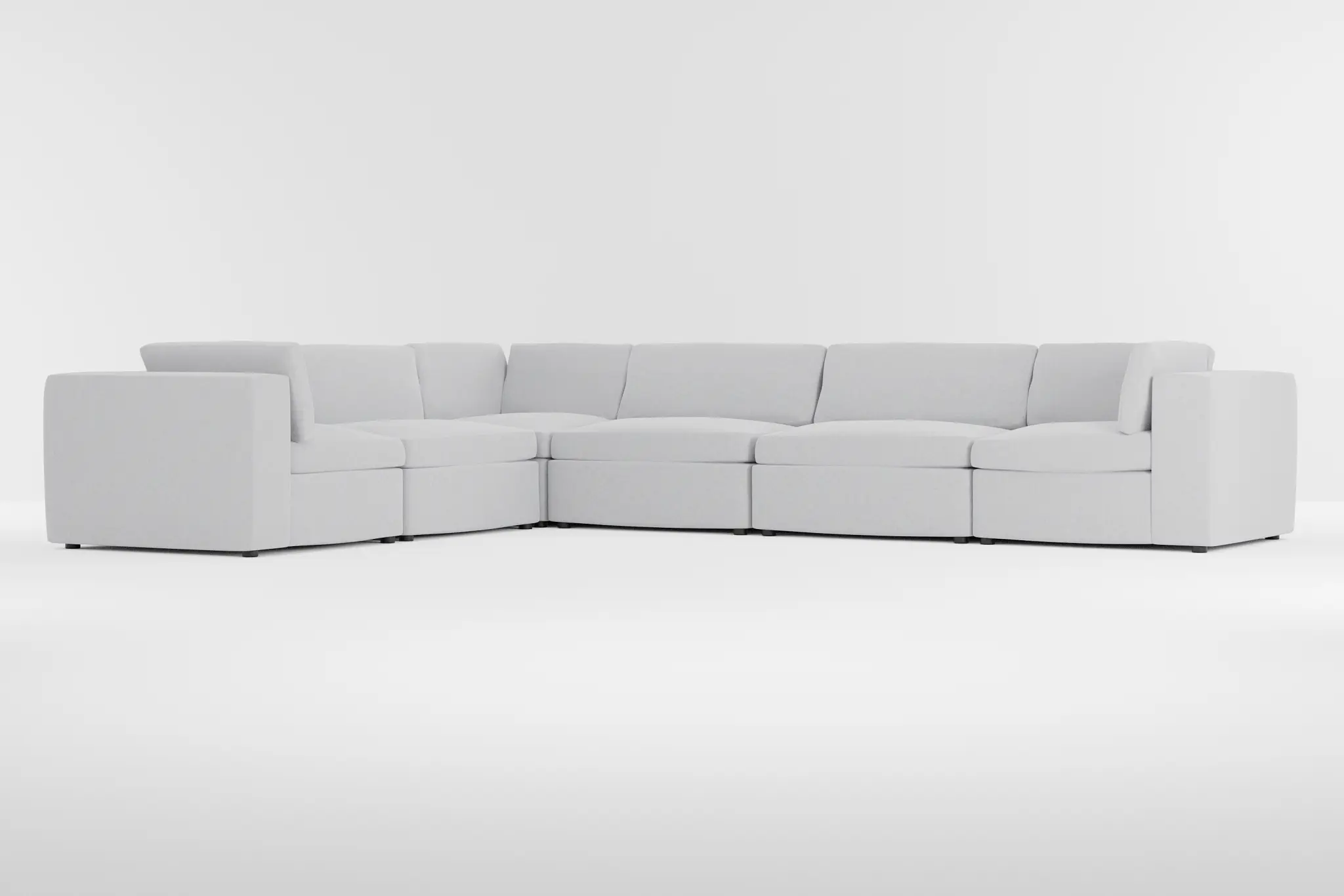 Destin Delray Light Gray Fabric 6-piece Modular Sectional Destin Delray Light Gray Fabric 6-piece Modular Sectional