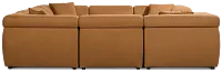 Aria Medium Brown Micro Immersive 8-piece Modular Sectional W/2 Speakers