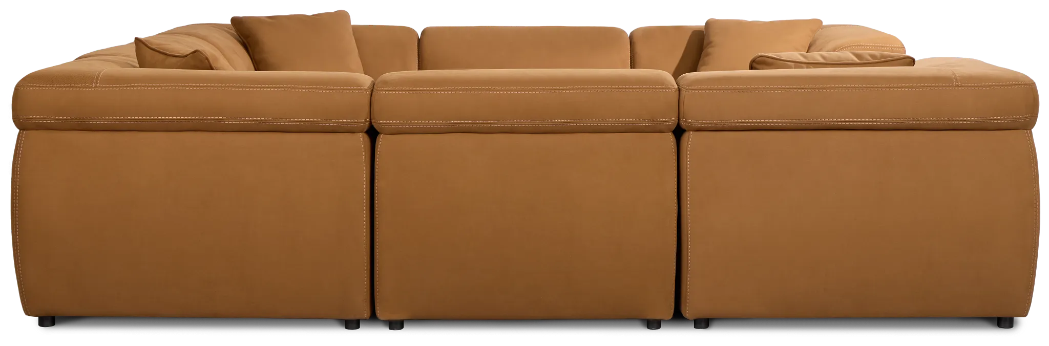 Aria Medium Brown Micro Immersive 8-piece Modular Sectional W/2 Speakers