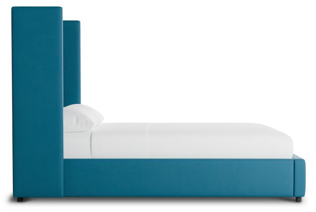 Captiva Joya Teal 60" Upholstered Shelter Bed