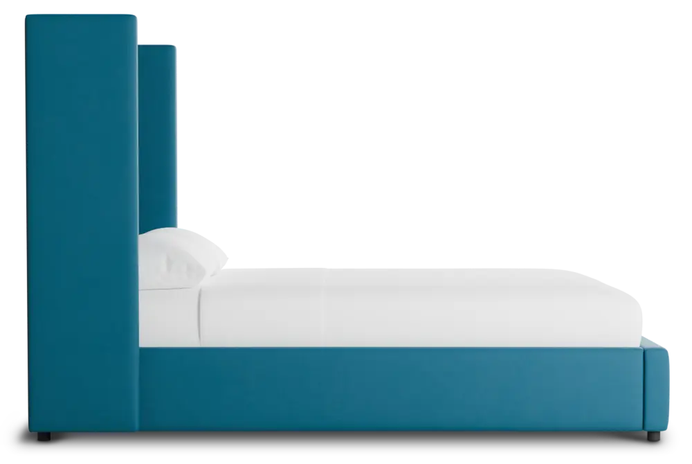 Captiva Joya Teal 60" Upholstered Shelter Bed Captiva Joya Teal 60" Upholstered Shelter Bed