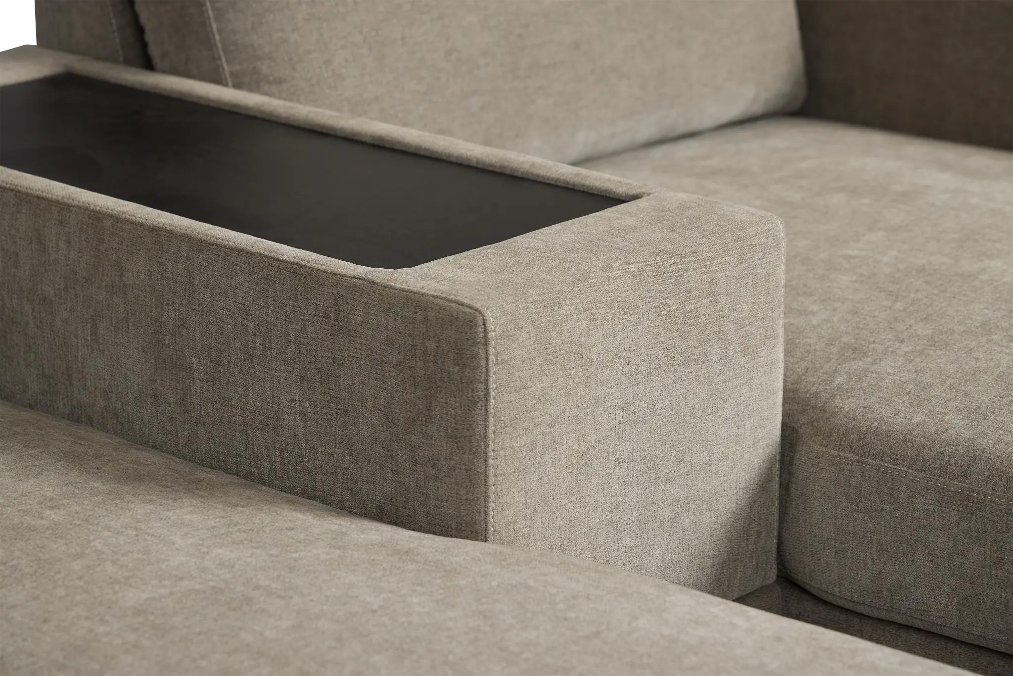 Addie Gray Fabric 6-piece Home Theater With Storage Consoles Addie Gray Fabric 6-piece Home Theater With Storage Consoles