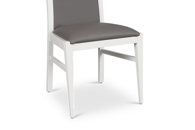 Modena White Upholstered Side Chair
