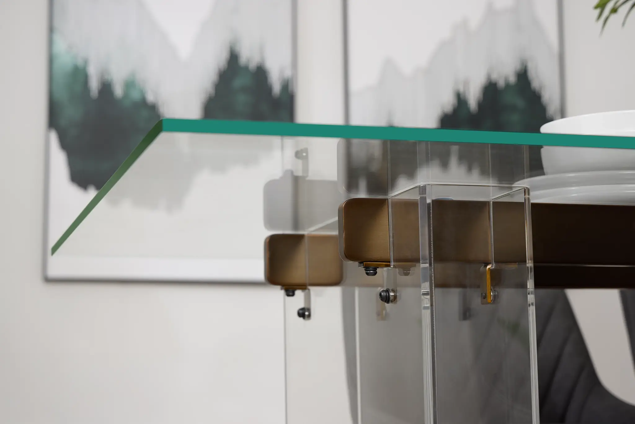 Avondale Glass Rect Table With 6 Upholstered Side Chairs Avondale Glass Rect Table With 6 Upholstered Side Chairs