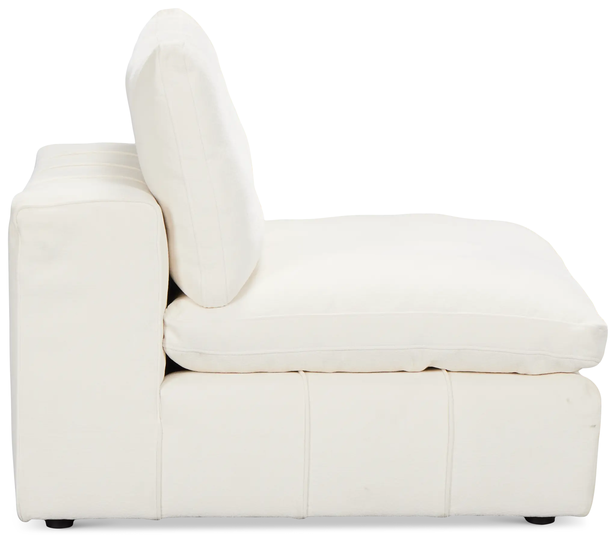 Cruz White Fabric Armless Chair Cruz White Fabric Armless Chair