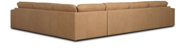 Kellan Light Brown Leather Medium Left Chaise Sectional