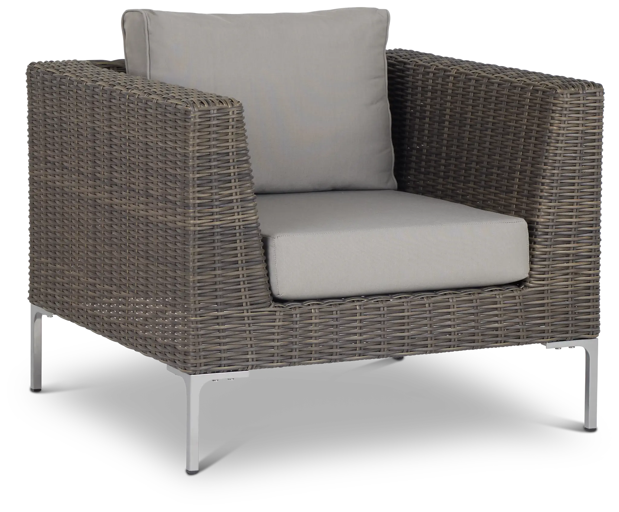 Tulum Gray Woven Cushioned Arm Chair Tulum Gray Woven Cushioned Arm Chair