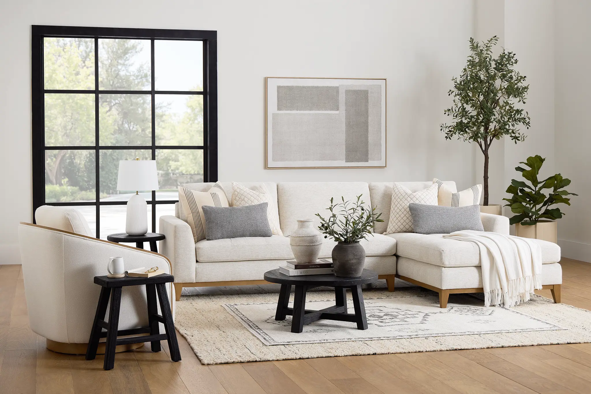 Maisie Light Beige Fabric Right Chaise Sectional Maisie Light Beige Fabric Right Chaise Sectional