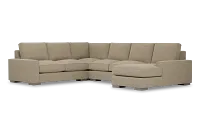 Edgewater Elite Taupe Medium Right Chaise Sectional
