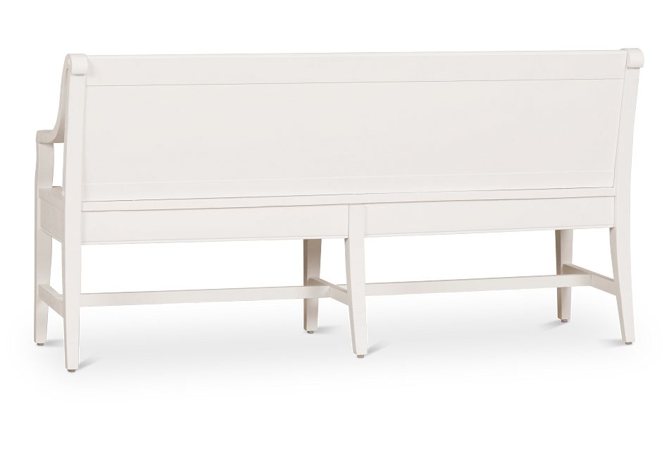 Heron Cove White Storage Dining Bench