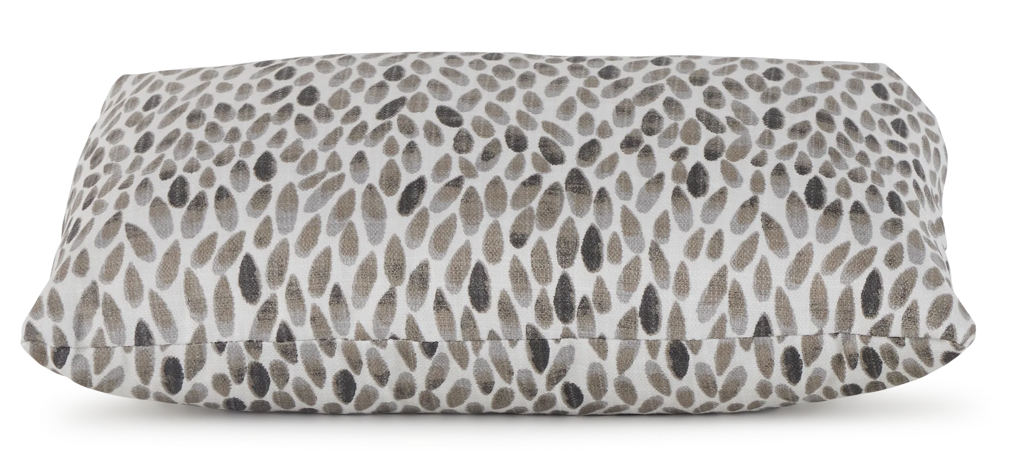 Lotus Black Lumbar Indoor/outdoor Accent Pillow