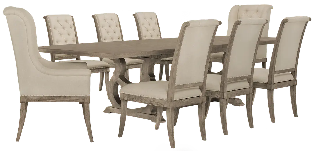 Marquesa Gray Table & 4 Upholstered Chairs Marquesa Gray Table & 4 Upholstered Chairs