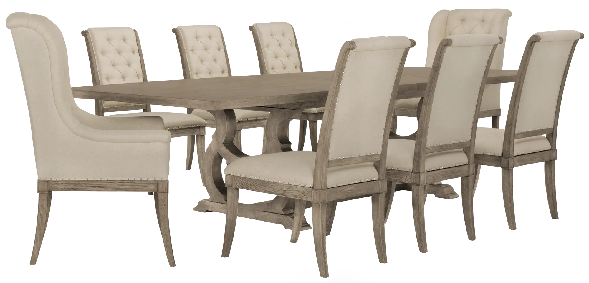 Marquesa Gray Table & 4 Upholstered Chairs Marquesa Gray Table & 4 Upholstered Chairs