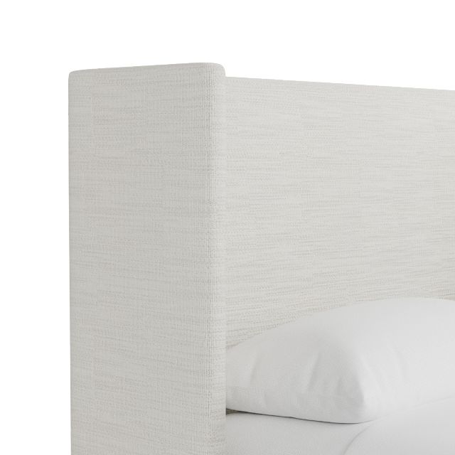 Captiva Maguire Ivory 48" Upholstered Shelter Bed