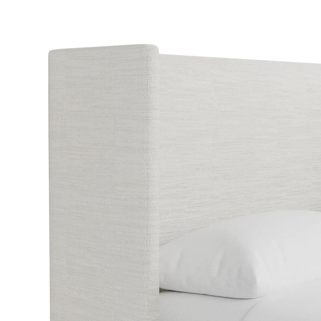 Captiva Maguire Ivory 48" Upholstered Shelter Bed