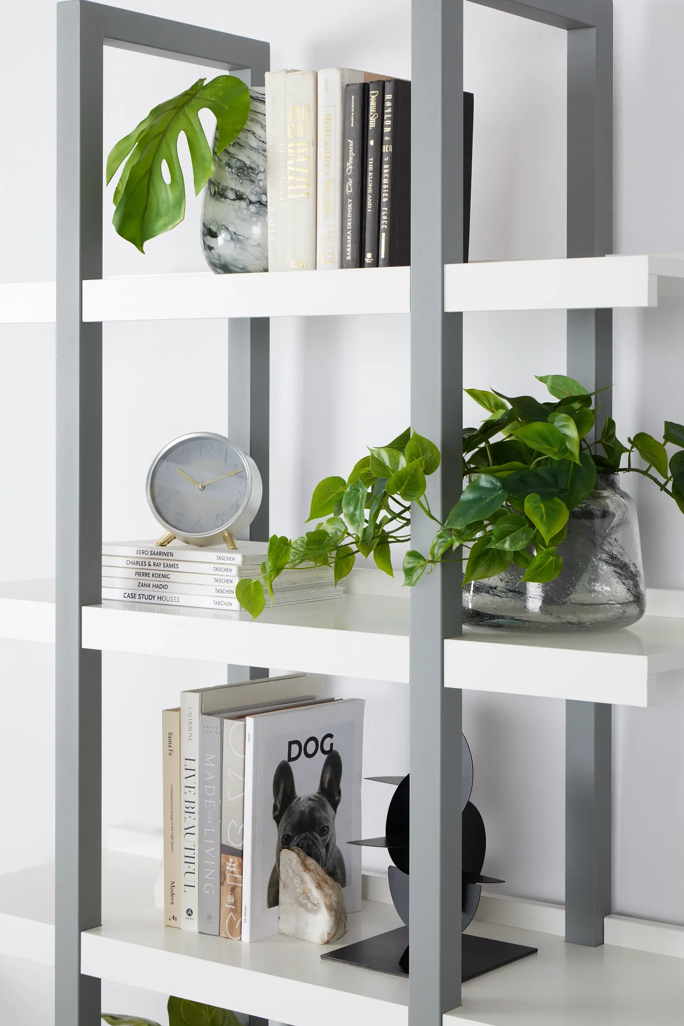 Clark White Bookcase