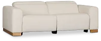Leona Light Beige Fabric 2-piece Modular Power Loveseat