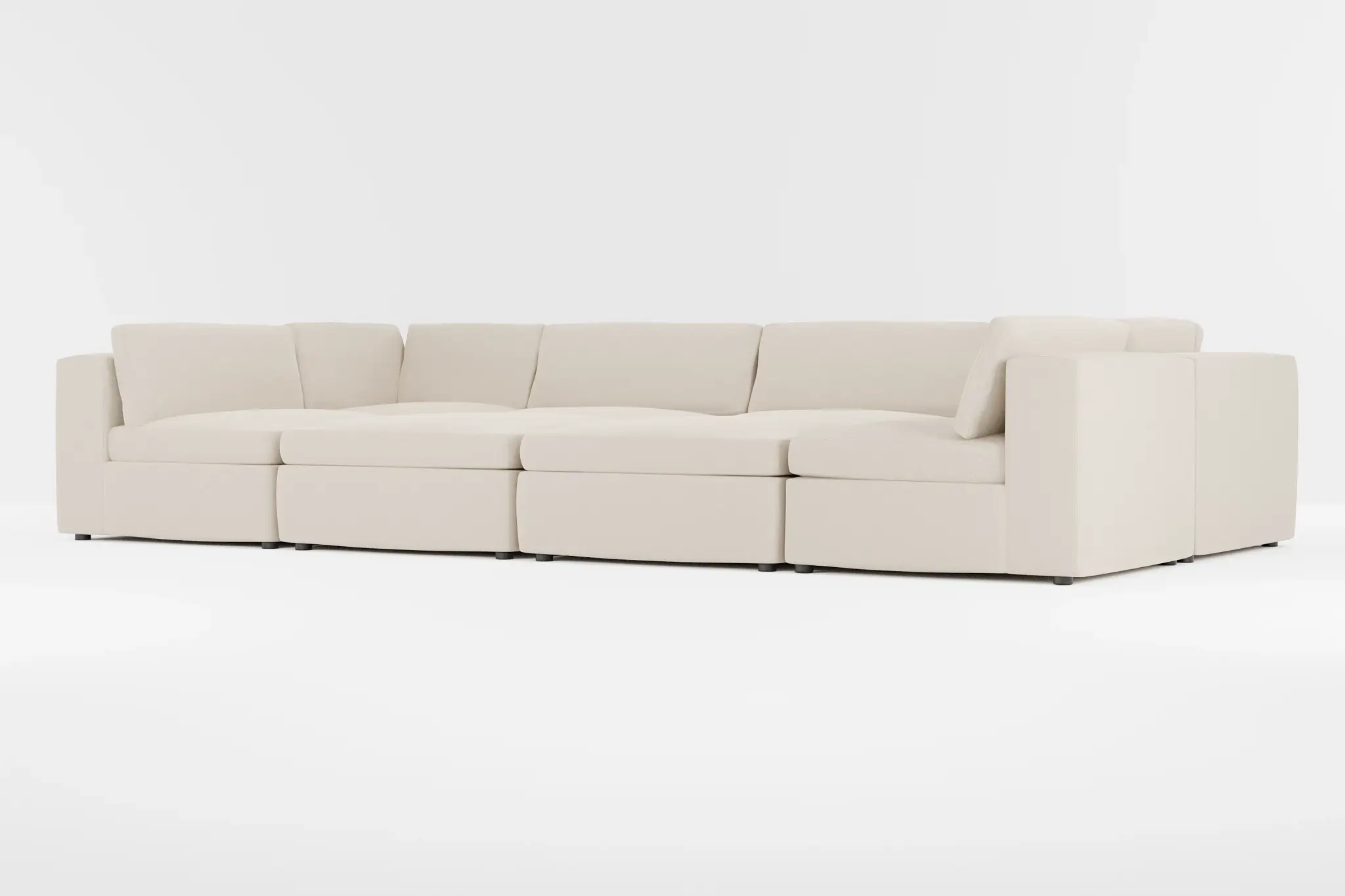 Destin Suave Beige Fabric 8-piece Pit Sectional Destin Suave Beige Fabric 8-piece Pit Sectional