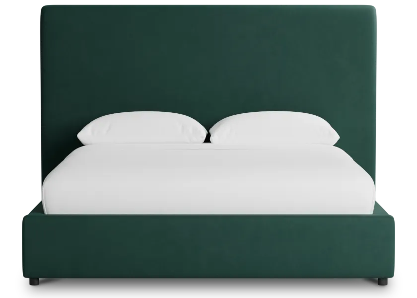 Grayton Joya Green 54" Upholstered Platform Bed