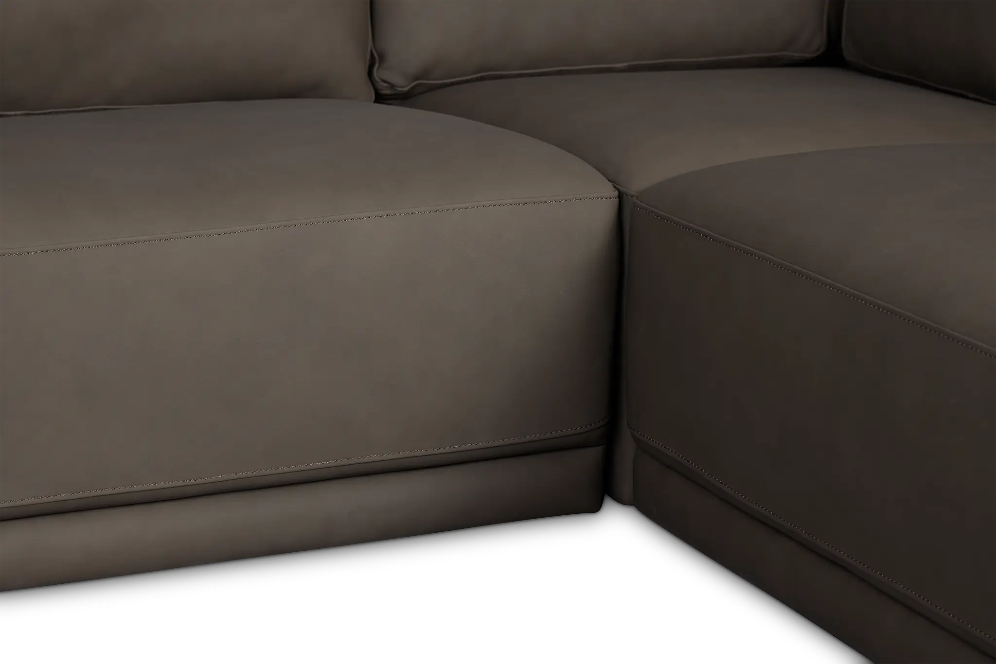 Kellan Dark Gray Leather Large Right Chaise Sectional Kellan Dark Gray Leather Large Right Chaise Sectional