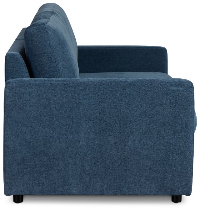 Addie Blue Fabric 2-piece Modular Storage Sofa
