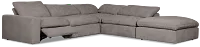 Drift Dark Gray Fabric Medium Right Bumper Power Sectional