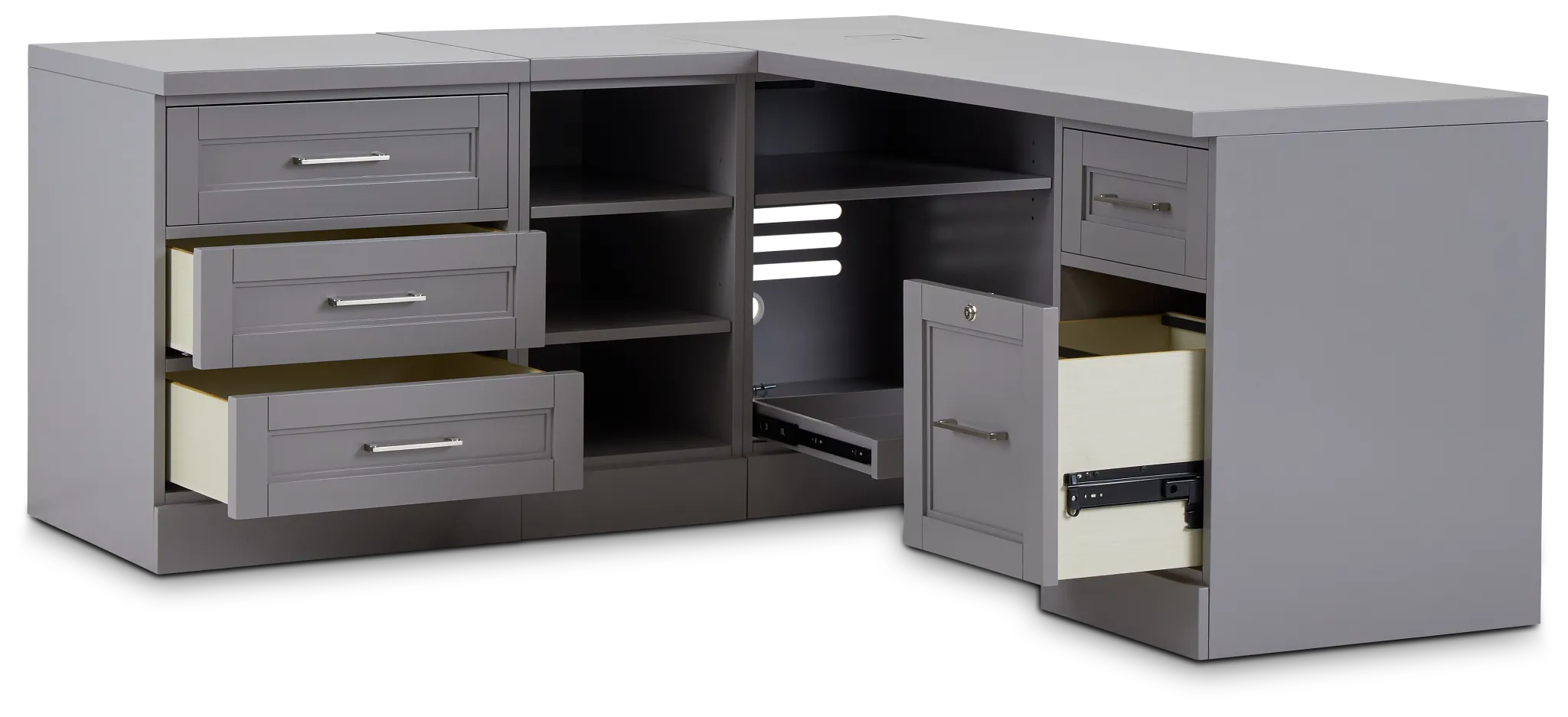 Newport Gray L Desk