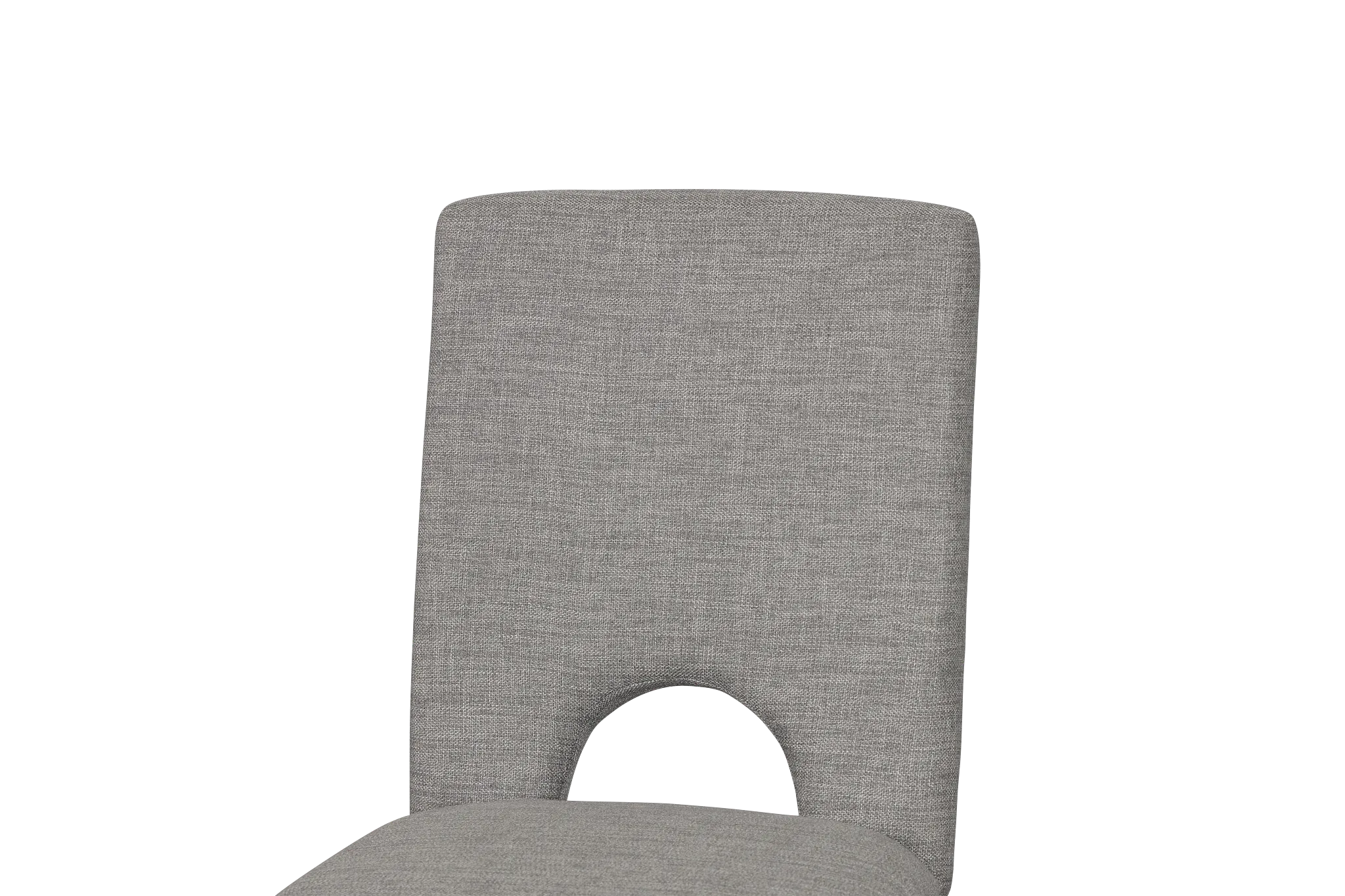 Oxford Gray Curved Upholstered Side Chair