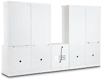 Newport White Large Peninsula Door Wall Desk