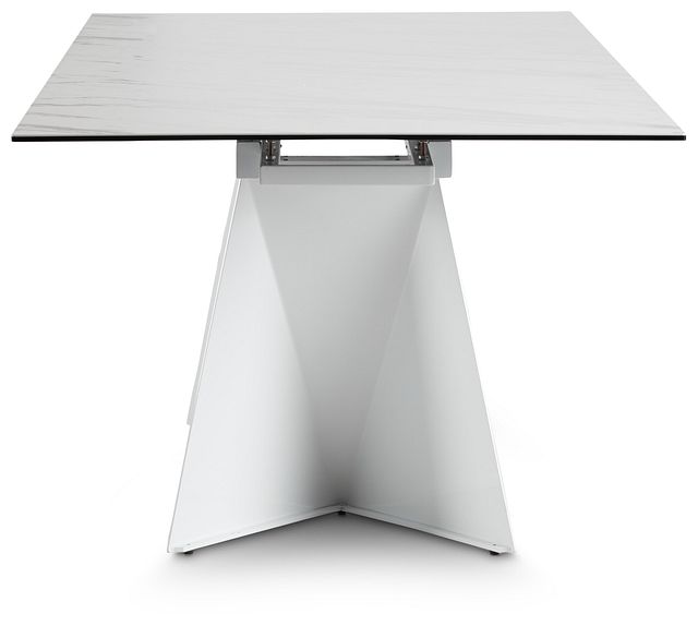 Monaco White Ceramic Rectangular Table