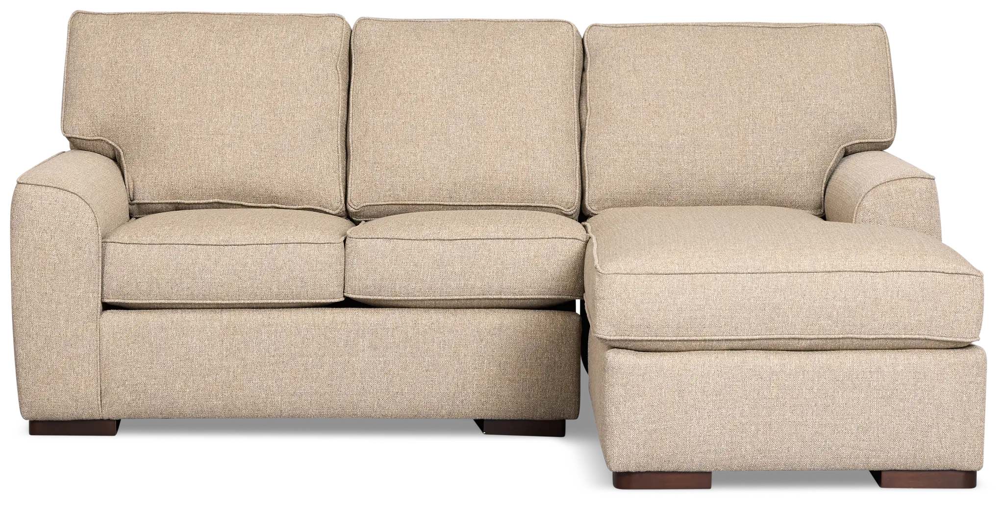 Sinclair Brown Fabric Right Chaise Sectional Sinclair Brown Fabric Right Chaise Sectional