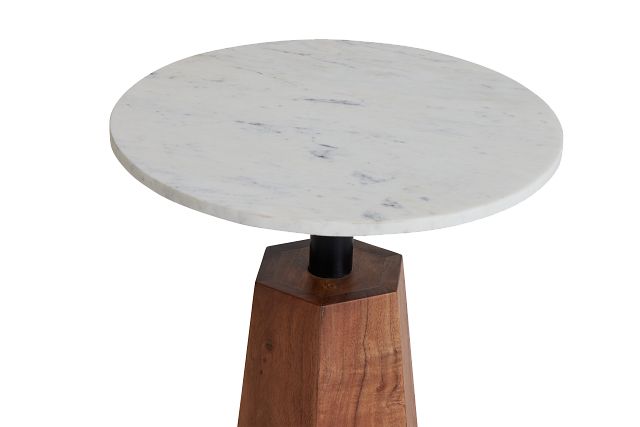 Boone White Accent Table