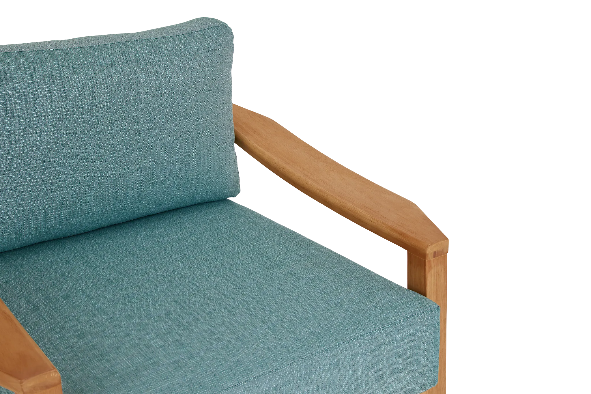 Tobago Light Tone Chair With Teal Cushion