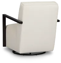 Lucas White Fabric Swivel Rocker Glider