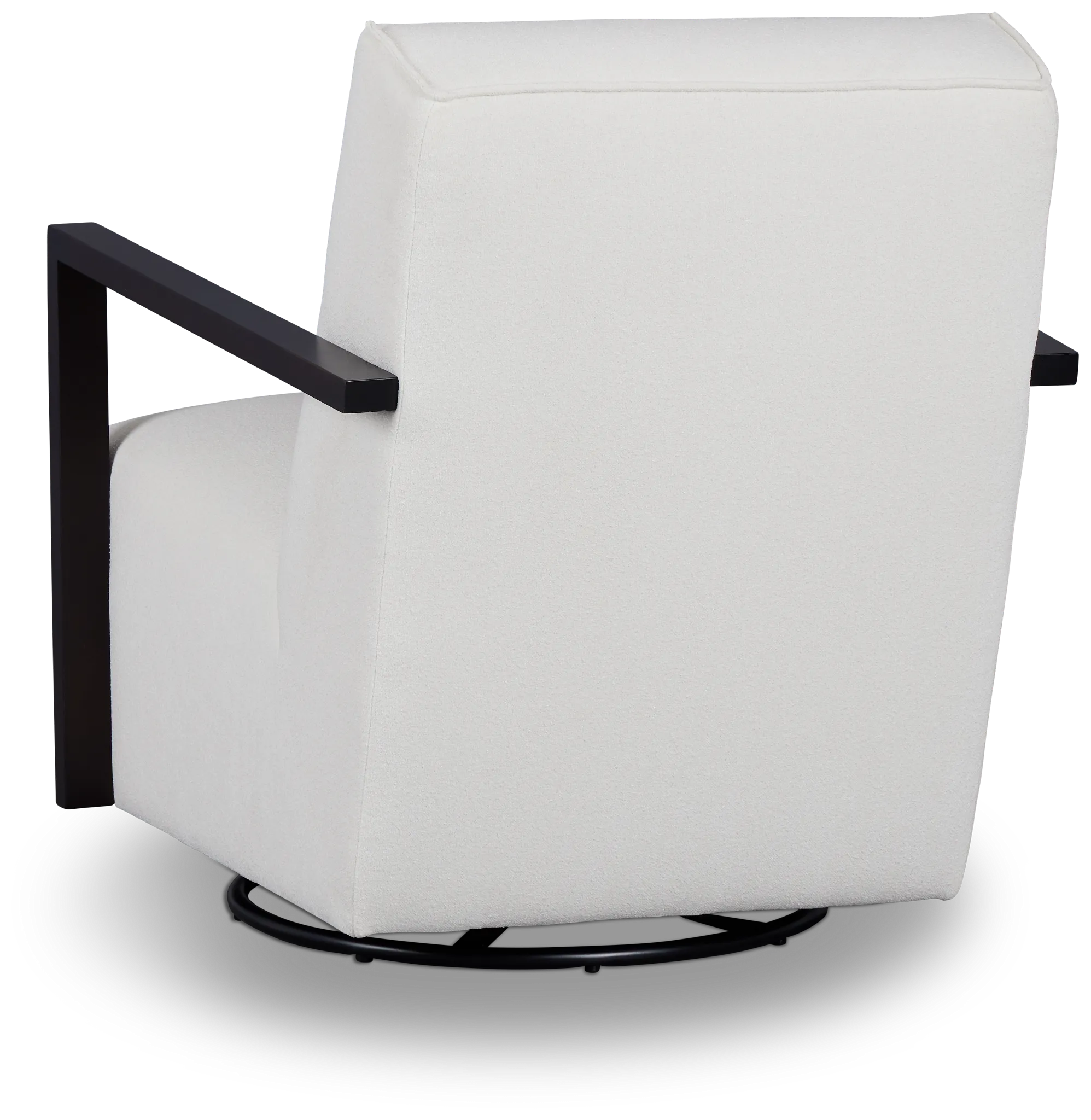 Lucas White Fabric Swivel Rocker Glider