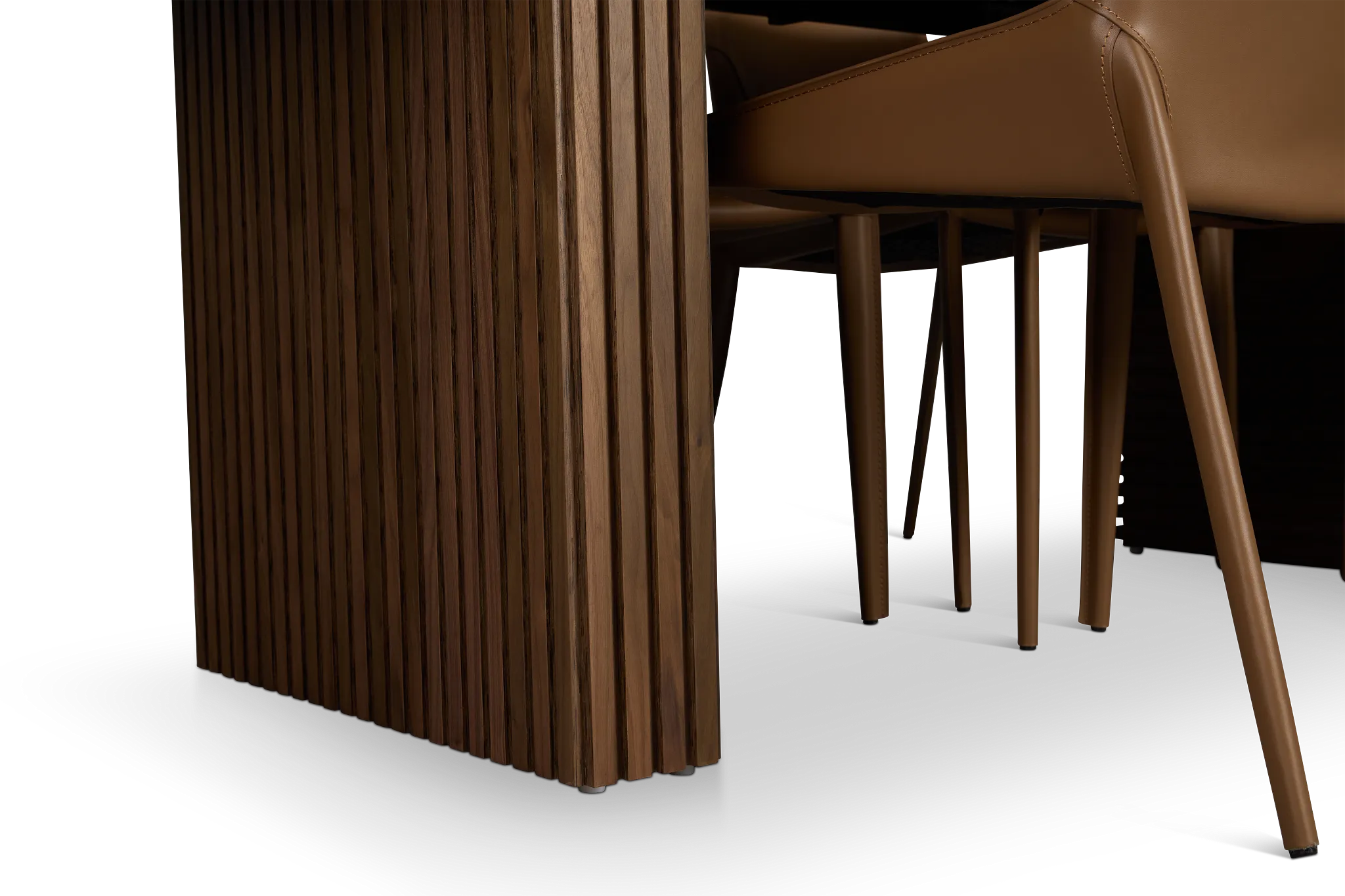 Wayne Two-tone Stone Rectangular Table & 4 Brown Upholstered Chairs