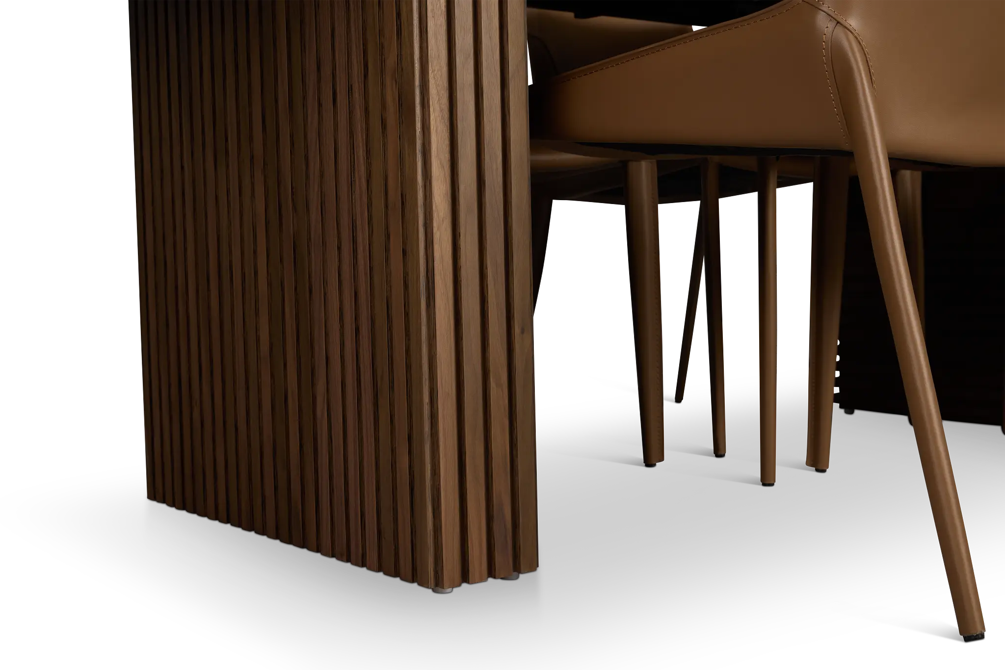 Wayne Two-tone Stone Rectangular Table & 4 Brown Upholstered Chairs Wayne Two-tone Stone Rectangular Table & 4 Brown Upholstered Chairs