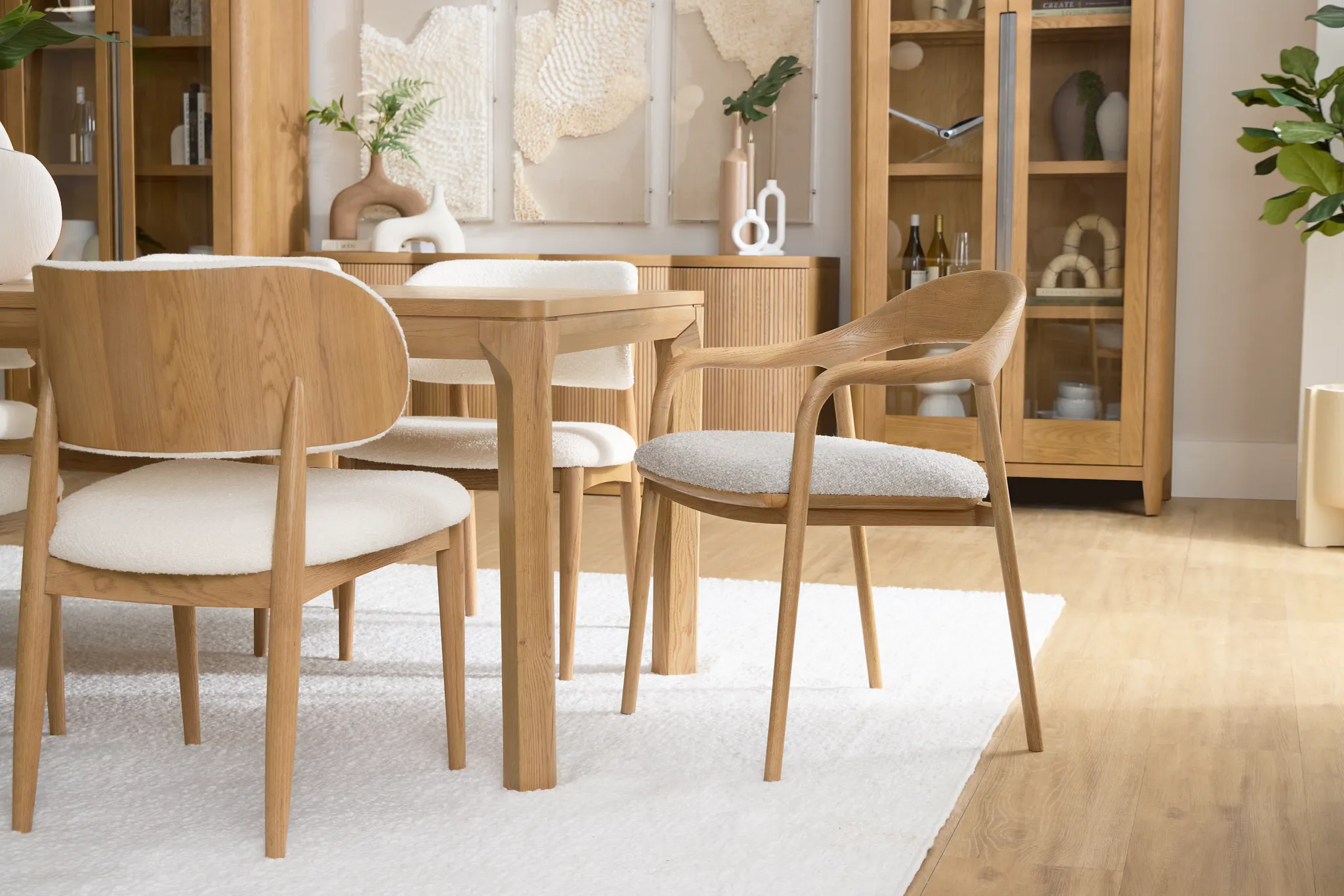 Gables Light Tone Upholstered Arm Chair