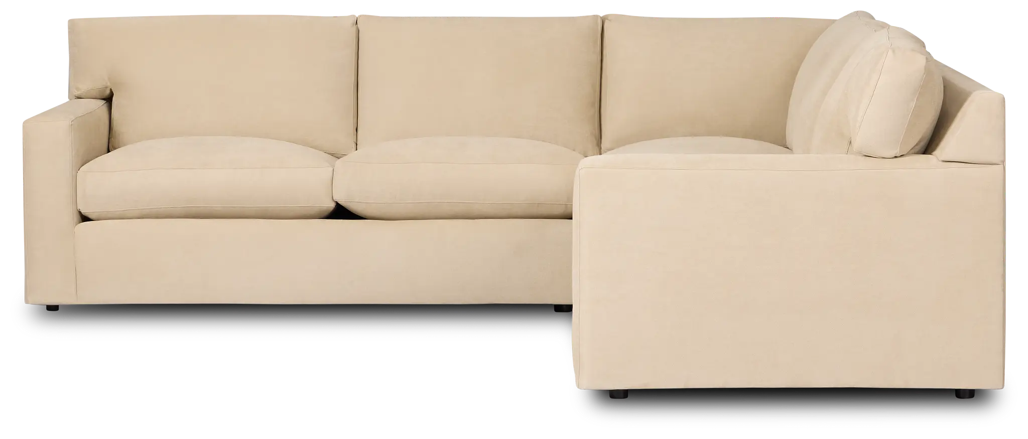 Hudson Beige Fabric Small Two-arm Sectional Hudson Beige Fabric Small Two-arm Sectional
